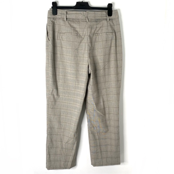 Joie Grey Plaid Tie Waist Straight Leg Trousers - Picture 7 of 12